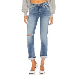 Free People We The Free Cuffed Slim Boyfriend Jean in Mid Blue - Size 31
